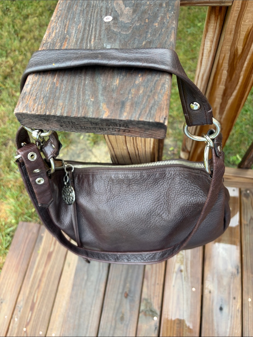 Coach Ali Convertible hobo leather dark brown crossbody - Picture 3 of 15